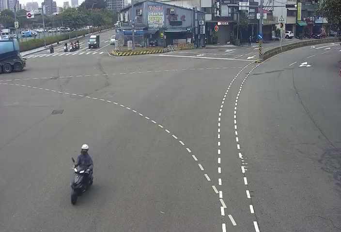 河南路/經貿路(右側車流往文心路)