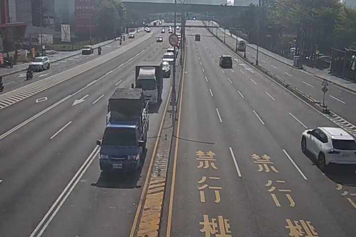 台灣大道/安和路(右側車流往文心路中央分隔島)