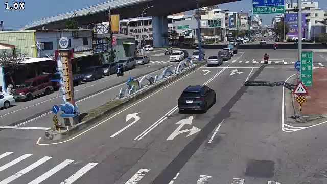 清水區中山路/中正街(右側車流往大甲方向)