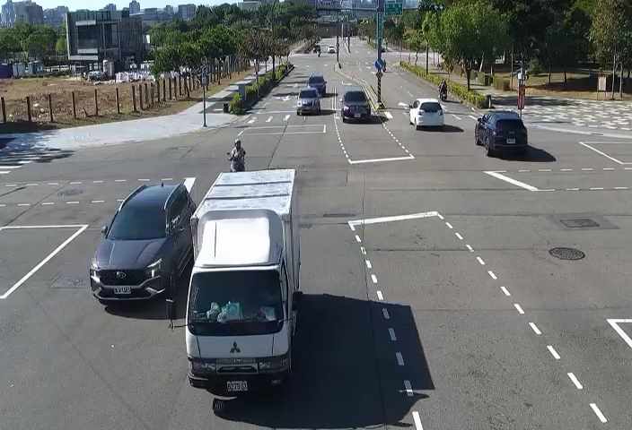 台中市北屯區敦化路/經貿路(右側車流往凱旋路)