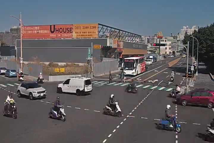 台中市南區建國北路/東興路(右側車流往忠明南路)